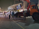 سقوط ایستگاه تاکسی و درخت درپی طوفان در رباط‌کریم + تصاویر