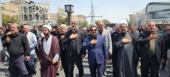 مراسم عزاداری و پیاده روی جاماندگان اربعین حسینی در رباط کریم + تصاویر