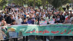 راهپیمایی بشارت نصر در شهرستان رباط کریم برگزار شد + فیلم و تصاویر