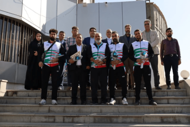 بدرقه ورزشکاران رباط‌ کریم عازم مسابقات جهانی دوچرخه‌سواری + عکس