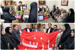 تجلیل مسئولان از مادر شهید فهندژ سعدی در شهر پرند + عکس