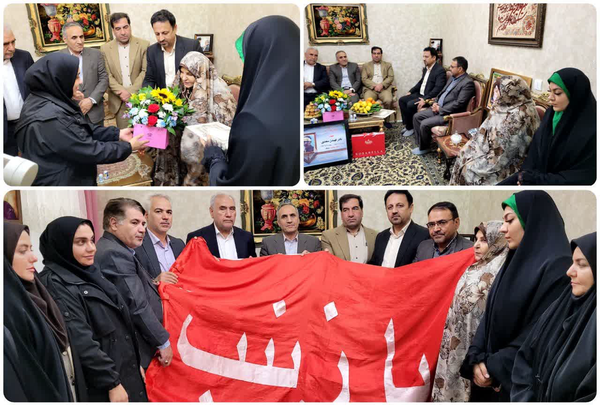 تجلیل مسئولان از مادر شهید فهندژ سعدی در شهر پرند + عکس