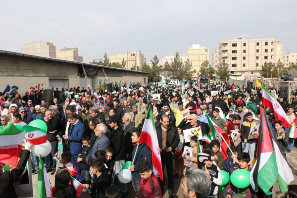 راهپیمایی حماسی یوم الله ۲۲ بهمن مردم نصیرشهر برگزار شد + فیلم و تصاویر