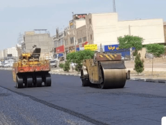 شرکت عمران پرند پیشرو در آسفالت‌ریزی و لکه‌گیری معابر شهری + عکس