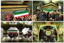 پیکر مطهر رهبر شهید انقلاب در رواق دارالذکر حرم مطهر رضوی آرام گرفت