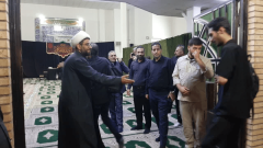 استقبال از زائران مراسم تشییع پیکر مطهر رهبر شهید در مسجد آبشناسان رباط‌کریم + فیلم و عکس