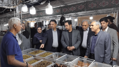 بازدید میدانی مسئولان از دومین نمایشگاه مشاغل خانگی و اقوام شهر پرند + فیلم و عکس