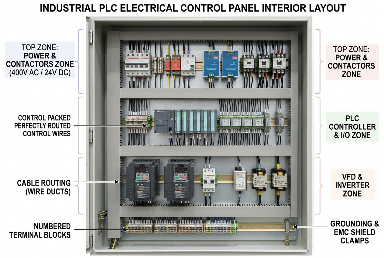 طراحی و مونتاژ تابلو برق PLC